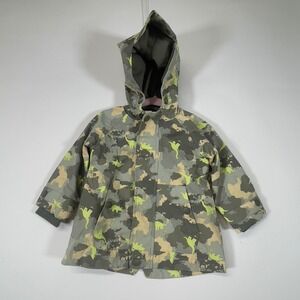 DIP Baby Toddler Camo Dinosaur‎ Print Hooded Rain Coat Jacket 6-12 Months